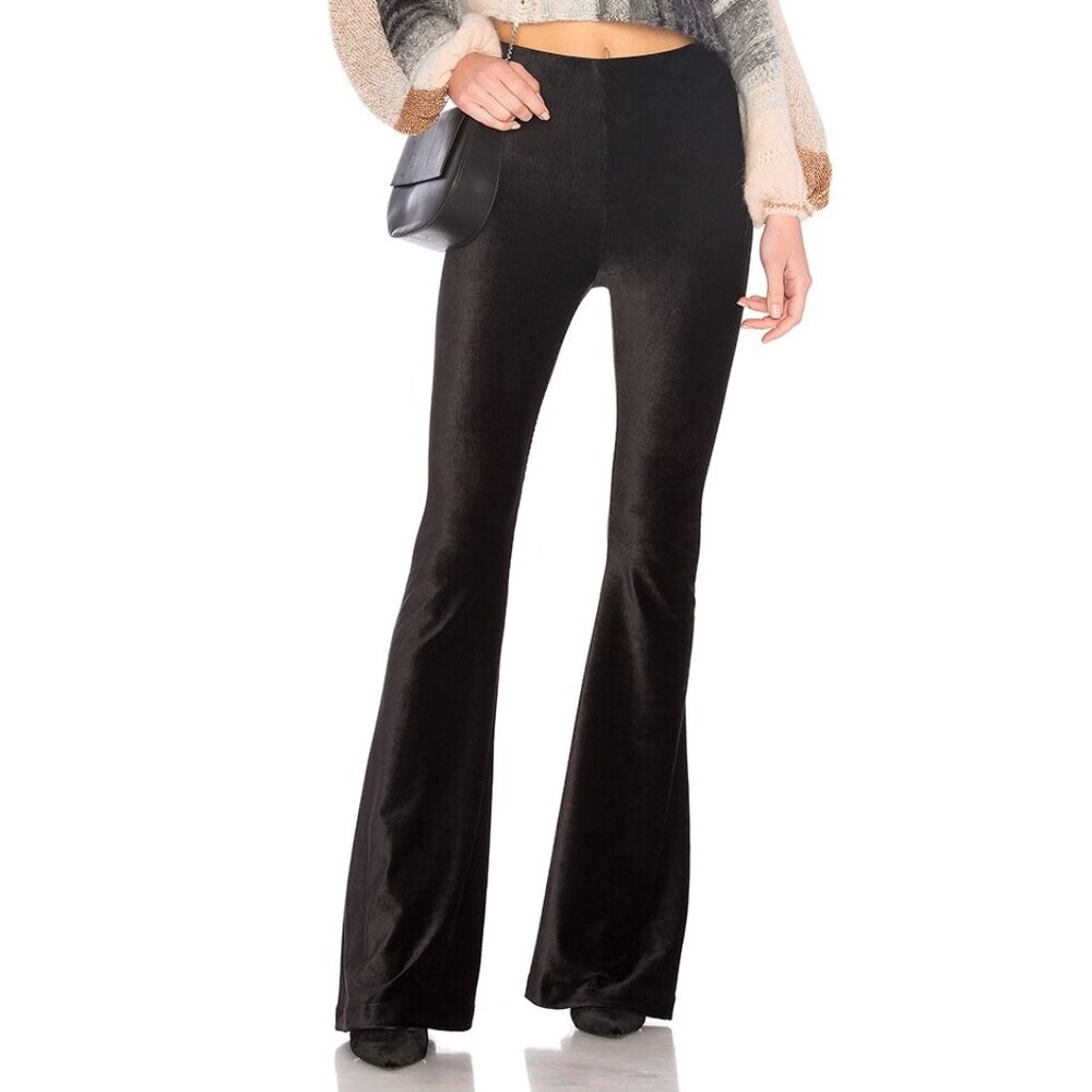 Show Me Your MuMu Bam Bam Bells Pants in Black Velvet